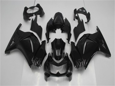 Affordable 2008-2012 Glossy Black Kawasaki EX250 Motorcycle Fairing Kits Canada