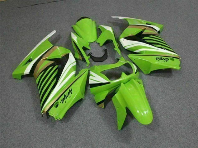 Affordable 2008-2012 Green White Black Ninja Kawasaki EX250 Replacement Motorcycle Fairings Canada Affordable 2008-2012 Green White Black Ninja Kawasaki EX250 Replacement Motorcycle Fairings Canada