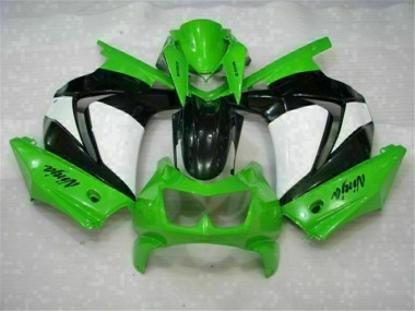 Affordable 2008-2012 Green Black Ninja Kawasaki EX250 Moto Fairings Canada