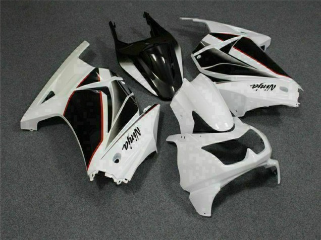 Affordable 2008-2012 White Black Ninja Kawasaki EX250 Replacement Fairings Canada Affordable 2008-2012 White Black Ninja Kawasaki EX250 Replacement Fairings Canada