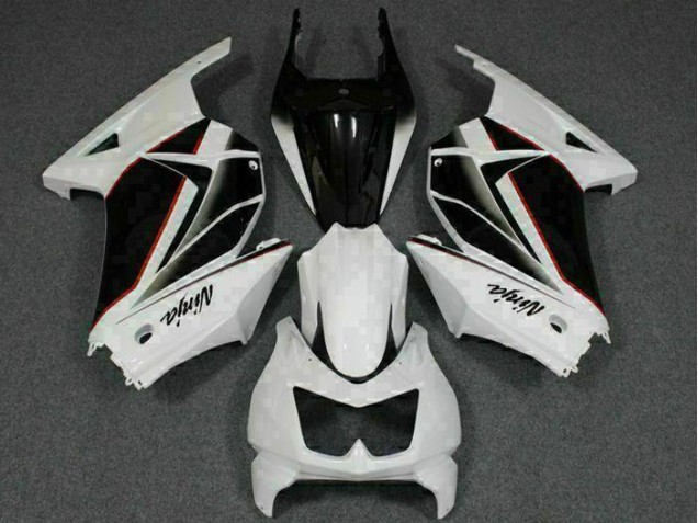 Affordable 2008-2012 White Black Ninja Kawasaki EX250 Replacement Fairings Canada Affordable 2008-2012 White Black Ninja Kawasaki EX250 Replacement Fairings Canada