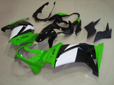 Affordable 2008-2012 Green White Black Kawasaki ZX250R Replacement Motorcycle Fairings Canada