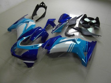 Affordable 2008-2012 Light and Dark Blue Kawasaki ZX250R Bike Fairing Kit Canada
