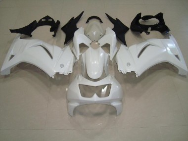 Affordable 2008-2012 White Kawasaki ZX250R Moto Fairings Canada