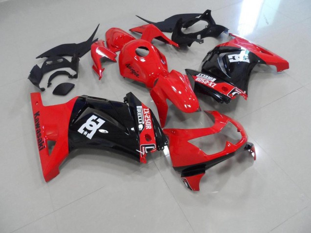 Affordable 2008-2012 Red Black Kawasaki ZX250R Replacement Fairings Canada