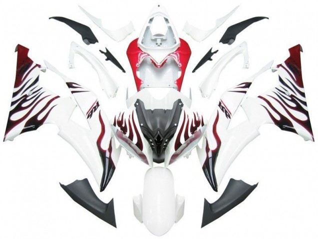 Affordable 2008-2016 White Red Flame R6 Yamaha YZF R6 Motorbike Fairing Canada