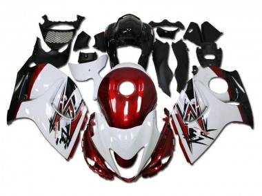 Affordable 2008-2019 White Red Suzuki GSXR 1300 Hayabusa Motorcycle Fairings Kits Canada