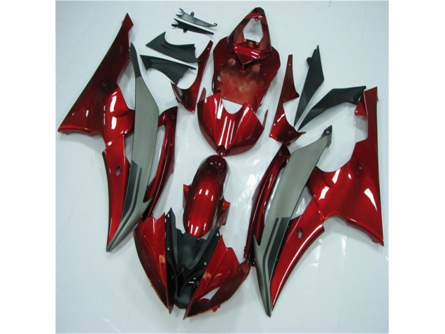 Affordable 2008-2016 Red Grey Yamaha YZF R6 Motorcycle Fairings Kits Canada