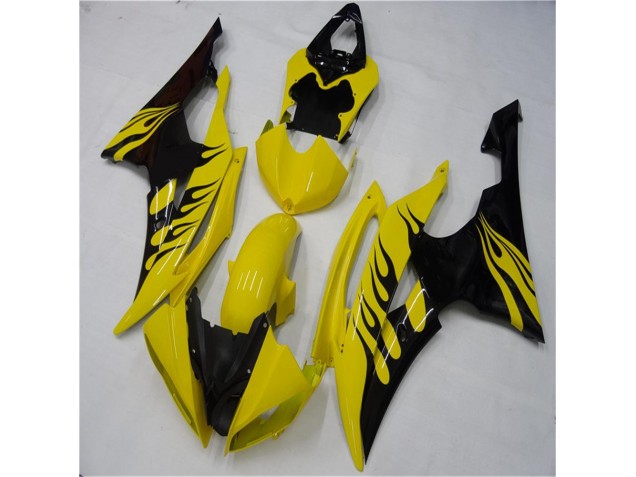 Affordable 2008-2016 Yellow Black Yamaha YZF R6 Motorcycle Replacement Fairings Canada