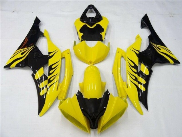 Affordable 2008-2016 Yellow Black Yamaha YZF R6 Motorcycle Replacement Fairings Canada
