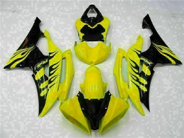Affordable 2008-2016 Yellow Black Yamaha YZF R6 Motorcycle Fairing Kits Canada