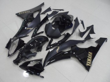 Affordable 2008-2016 Black with Gold Sticker Yamaha YZF R6 Replacement Motorcycle Fairings Canada