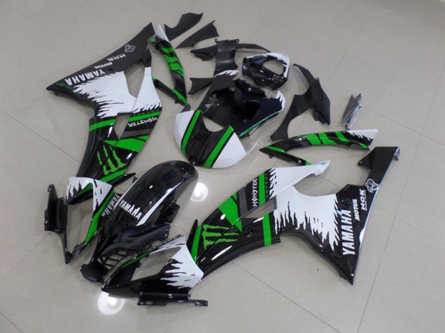 Affordable 2008-2016 Special White Green Monster Yamaha YZF R6 Motorbike Fairing Kits Canada