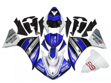 Affordable 2009-2011 White Blue Silver Yamaha YZF R1 Bike Fairings Canada