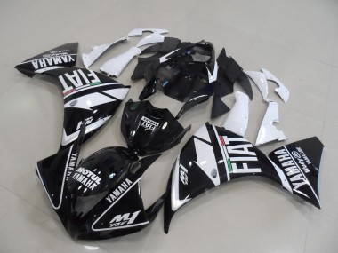 Affordable 2009-2011 Black White Fiat Yamaha YZF R1 Bike Fairings Canada