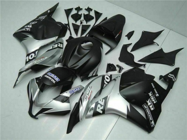 Affordable 2009-2012 Black Silver Repsol Honda CBR600RR Motorcycle Fairings Kits Canada