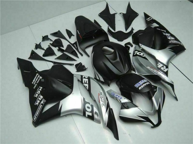 Affordable 2009-2012 Black Silver Repsol Honda CBR600RR Motorcycle Fairings Kits Canada
