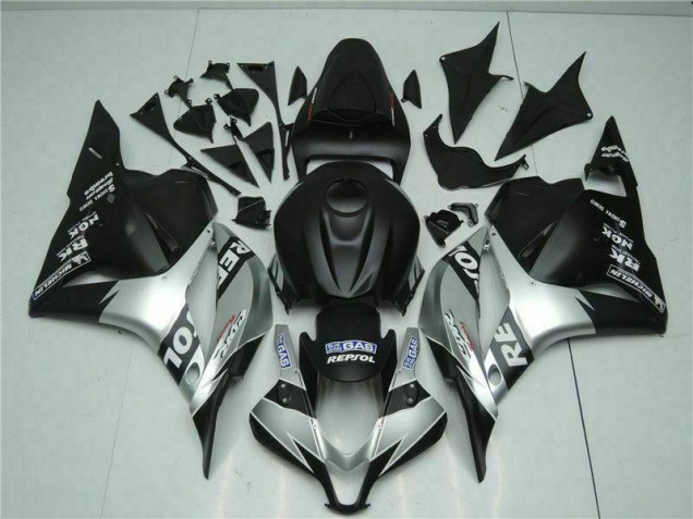 Affordable 2009-2012 Black Silver Repsol Honda CBR600RR Motorcycle Fairings Kits Canada