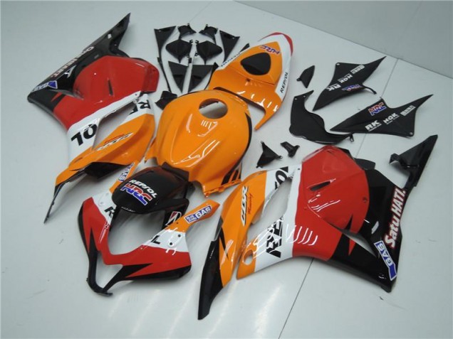 Affordable 2009-2012 Orange Red Black Repsol Honda CBR600RR Motorcyle Fairings Canada