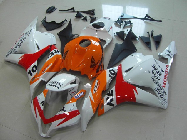 Affordable 2009-2012 White New Repsol Honda CBR600RR Replacement Motorcycle Fairings Canada