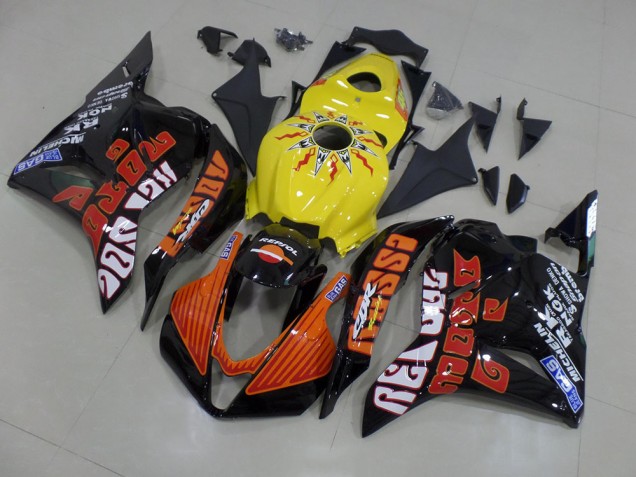 Affordable 2009-2012 Yellow Rossi Race Honda CBR600RR Motorcycle Fairings Kits Canada Affordable 2009-2012 Yellow Rossi Race Honda CBR600RR Motorcycle Fairings Kits Canada