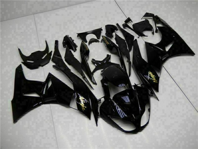 Affordable 2009-2012 Black Gold Ninja Kawasaki ZX6R Motorcycle Replacement Fairings Canada Affordable 2009-2012 Black Gold Ninja Kawasaki ZX6R Motorcycle Replacement Fairings Canada