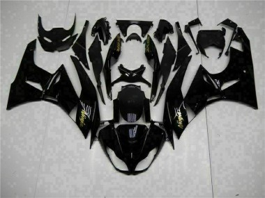 Affordable 2009-2012 Black Gold Ninja Kawasaki ZX6R Motorcycle Replacement Fairings Canada