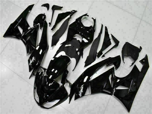Affordable 2009-2012 Black White Ninja Kawasaki ZX6R Replacement Fairings Canada Affordable 2009-2012 Black White Ninja Kawasaki ZX6R Replacement Fairings Canada