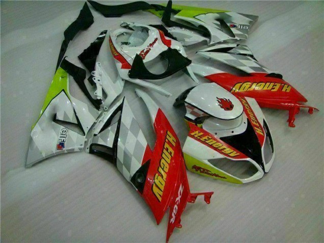 Affordable 2009-2012 White Red H. Energy Kawasaki ZX6R Motorcycle Fairings Kit Canada Affordable 2009-2012 White Red H. Energy Kawasaki ZX6R Motorcycle Fairings Kit Canada