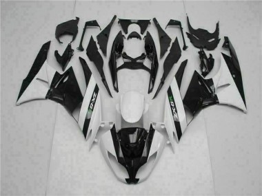 Affordable 2009-2012 Black White Kawasaki ZX6R Motorcycle Fairings Canada