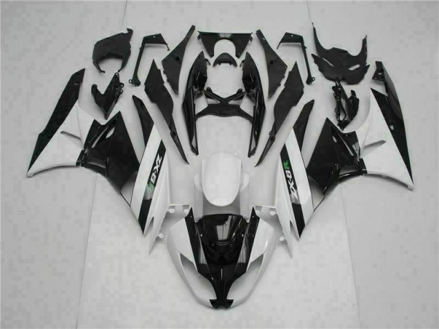 Affordable 2009-2012 Black White Kawasaki ZX6R Motorcycle Fairings Canada Affordable 2009-2012 Black White Kawasaki ZX6R Motorcycle Fairings Canada