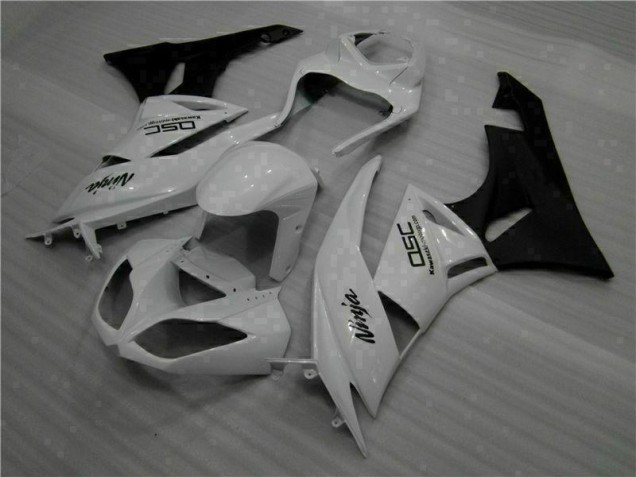 Affordable 2009-2012 White Black Ninja Kawasaki ZX6R Motorbike Fairings Canada Affordable 2009-2012 White Black Ninja Kawasaki ZX6R Motorbike Fairings Canada