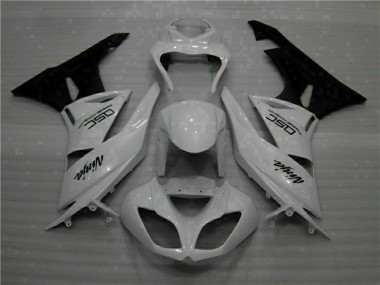 Affordable 2009-2012 White Black Ninja Kawasaki ZX6R Motorbike Fairings Canada