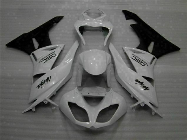 Affordable 2009-2012 White Black Ninja Kawasaki ZX6R Motorbike Fairings Canada Affordable 2009-2012 White Black Ninja Kawasaki ZX6R Motorbike Fairings Canada