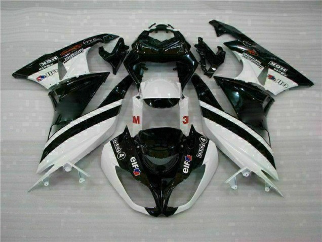 Affordable 2009-2012 Black White 3M Touch4 Kawasaki ZX6R Bike Fairings Canada Affordable 2009-2012 Black White 3M Touch4 Kawasaki ZX6R Bike Fairings Canada
