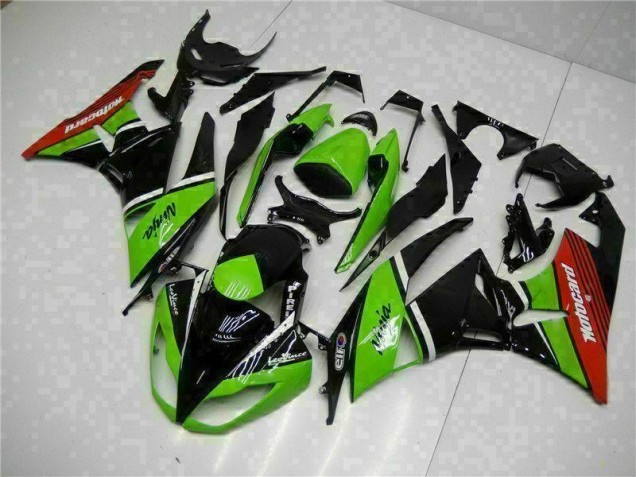 Affordable 2009-2012 Green Black Red Kawasaki ZX6R Bike Fairing Canada Affordable 2009-2012 Green Black Red Kawasaki ZX6R Bike Fairing Canada