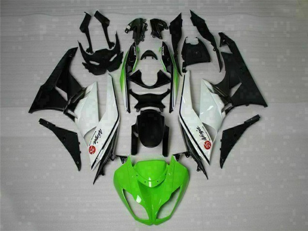 Affordable 2009-2012 Green Black White 25 Kawasaki ZX6R Bike Fairings Canada Affordable 2009-2012 Green Black White 25 Kawasaki ZX6R Bike Fairings Canada