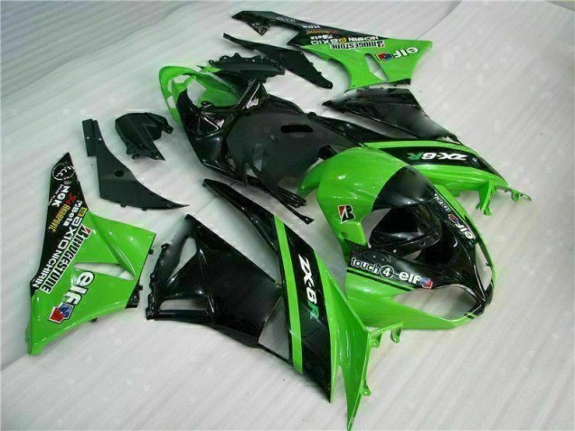 Affordable 2009-2012 Green Black Kawasaki ZX6R Motor Bike Fairings Canada Affordable 2009-2012 Green Black Kawasaki ZX6R Motor Bike Fairings Canada