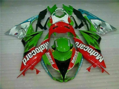 Affordable 2009-2012 Red Green Motocard Kawasaki ZX6R Replacement Motorcycle Fairings Canada