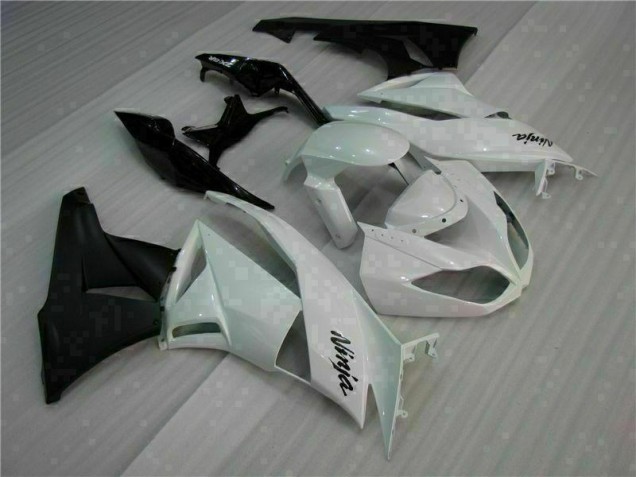 Affordable 2009-2012 White Black Kawasaki ZX6R Motorcycle Fairings Kits Canada Affordable 2009-2012 White Black Kawasaki ZX6R Motorcycle Fairings Kits Canada