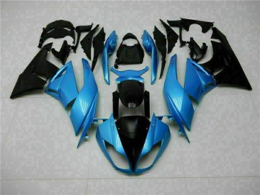 Affordable 2009-2012 Blue Black Kawasaki ZX6R Motorcyle Fairings Canada