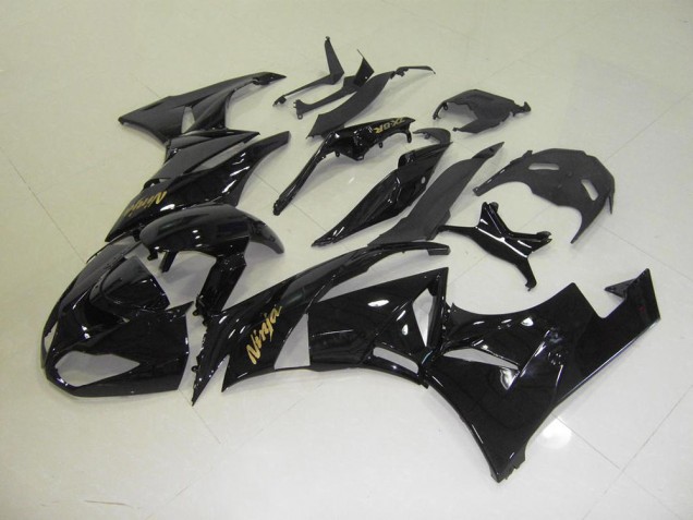 Affordable 2009-2012 Black with Gold Sticker Kawasaki ZX6R Motorbike Fairing Canada Affordable 2009-2012 Black with Gold Sticker Kawasaki ZX6R Motorbike Fairing Canada