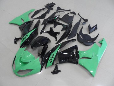 Affordable 2009-2012 Metallic Green Kawasaki ZX6R Motorbike Fairing Kits Canada