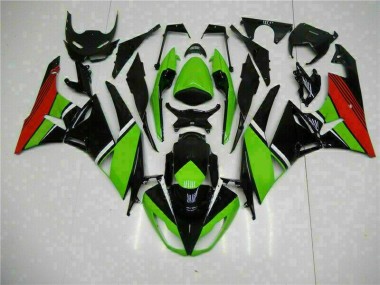 Affordable 2009-2012 Black Green Red Kawasaki ZX6R Bike Fairing Kit Canada
