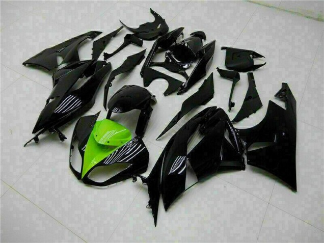 Affordable 2009-2012 Black Green Kawasaki ZX6R Moto Fairings Canada Affordable 2009-2012 Black Green Kawasaki ZX6R Moto Fairings Canada