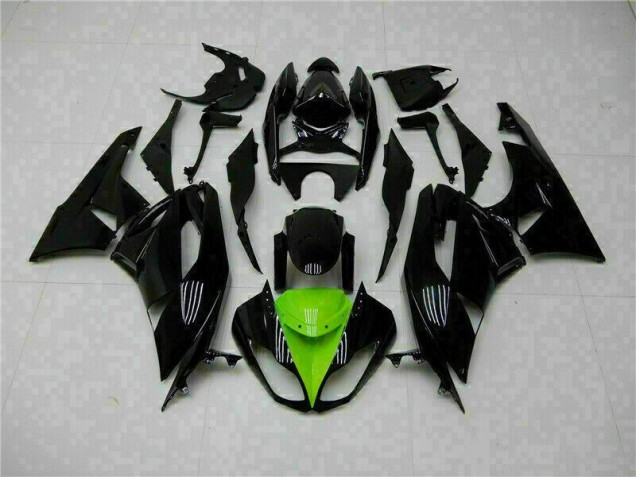 Affordable 2009-2012 Black Green Kawasaki ZX6R Moto Fairings Canada Affordable 2009-2012 Black Green Kawasaki ZX6R Moto Fairings Canada