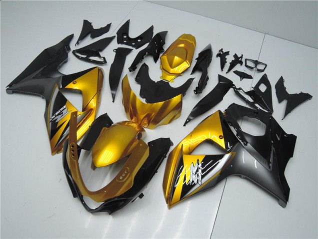 Affordable 2009-2016 Golden Black Suzuki GSXR1000 Motorcyle Fairings Canada