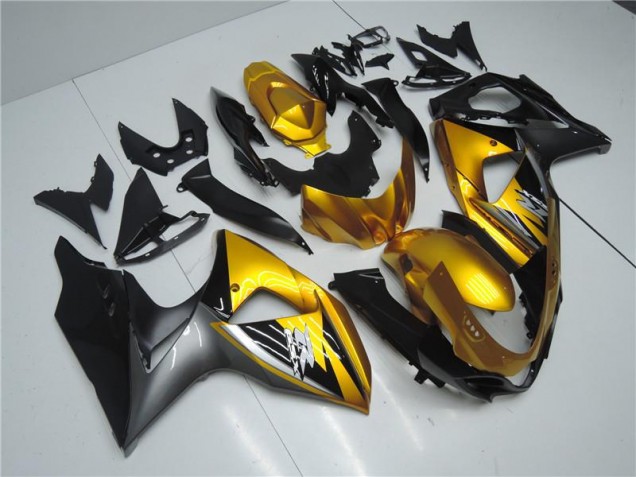 Affordable 2009-2016 Golden Black Suzuki GSXR1000 Motorcyle Fairings Canada