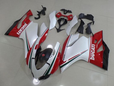 Affordable 2011-2014 White Red Ducati 1199 Motorcycle Fairing Kits Canada