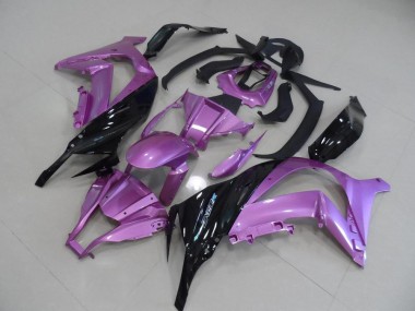 Affordable 2011-2015 Pink and Black Kawasaki ZX10R Motorcycle Fairings Kit Canada